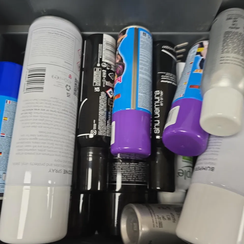 APPROXIMATELY 15 ASSORTED AEROSOLS TO INCLUDE SIMPLE , HAIR COLOR SPRAY AND AUTO GLYM