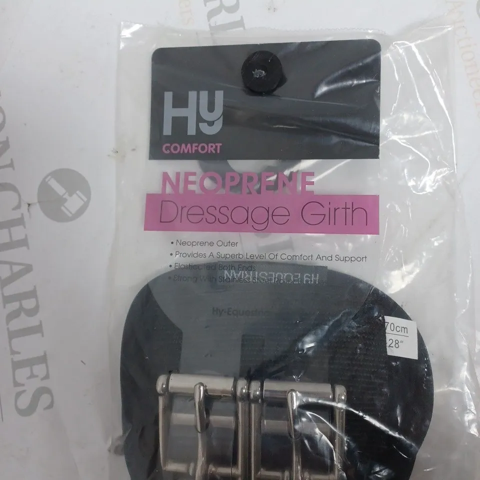 HY EQUESTRIAN COMFORT NEOPRENE DRESSAGE GIRTH BLACK 28"