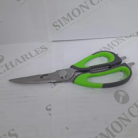 COOK'S ESSENTIALS SET OF 2 MULTI FUNCTION KITCHEN SCISSORS