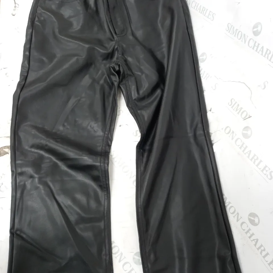 ZARA GLOSSY BLACK TROUSERS - EUR M