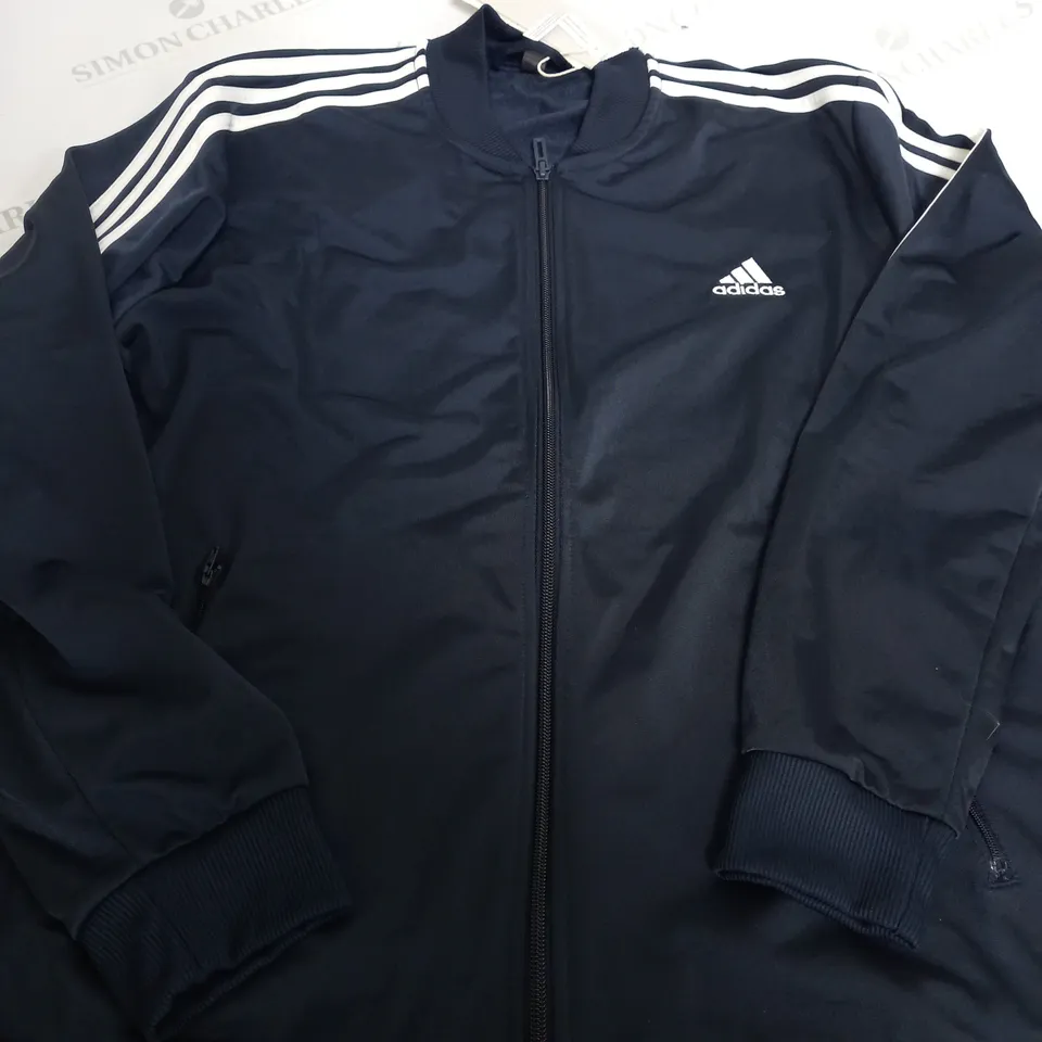 ADIDAS SLIM FIT NAVY JACKET - UK XL