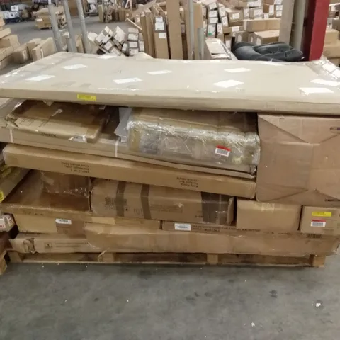 PALLET OF ASSORTED INCOMPLETE FURNITURE PARTS AND PIECES