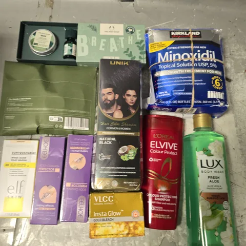 APPROXIMATELY 20 ASSORTED HEALTH AND BEAUTY ITEMS TO INCLUDE LUX BODY WASH, ELF WHOA GLOW AND SKIN PERFECTOR