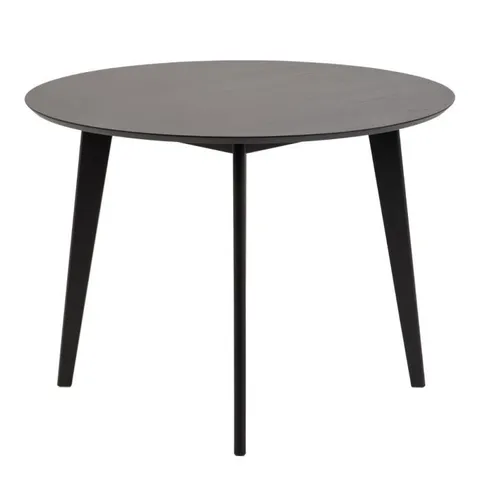 BOXED ROXBY ROUND DINING TABLE IN BLACK 105CM