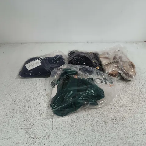 BOX OF APPROXIMATELY 30 ASSORTED CLOTHING/FOOTWEAR ITEMS TO INCLUDE TAMSY, DOWN TO EARTH, ANONYMOUS ETC