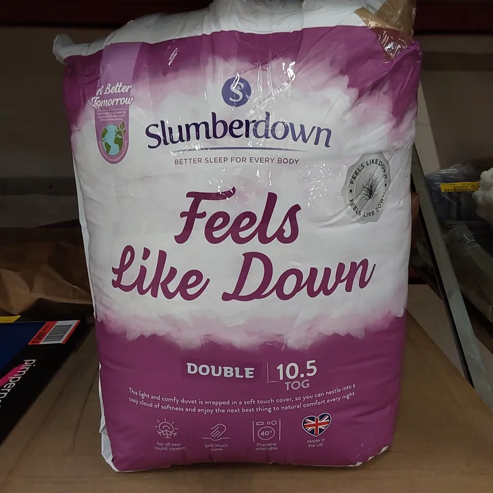 BAGGED SLUMBERDOWN FEELS LIKE DOWN 10.5 TOG DUVET // SIZE: DOUBLE (1 ITEM)