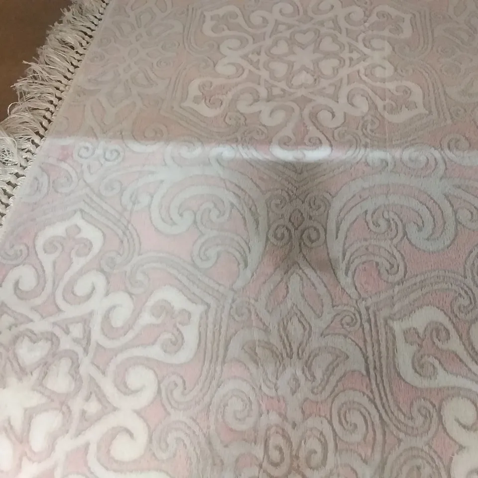 SOFTSER PINK CARPET WITH PRINT (TASSELS) 
