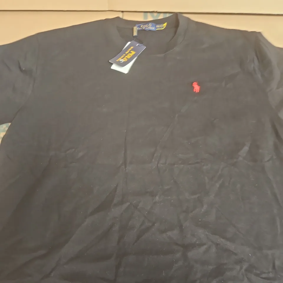 POLO RALPH LAUREN MEN'S BLACK T‑SHIRT - SIZE XXL