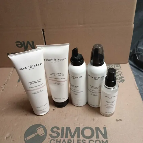 5 X PERCY AND REED LONDON HAIR CARE PRODUCTS TO INCLUDE SHAMPOO, CONDITIONER ETC