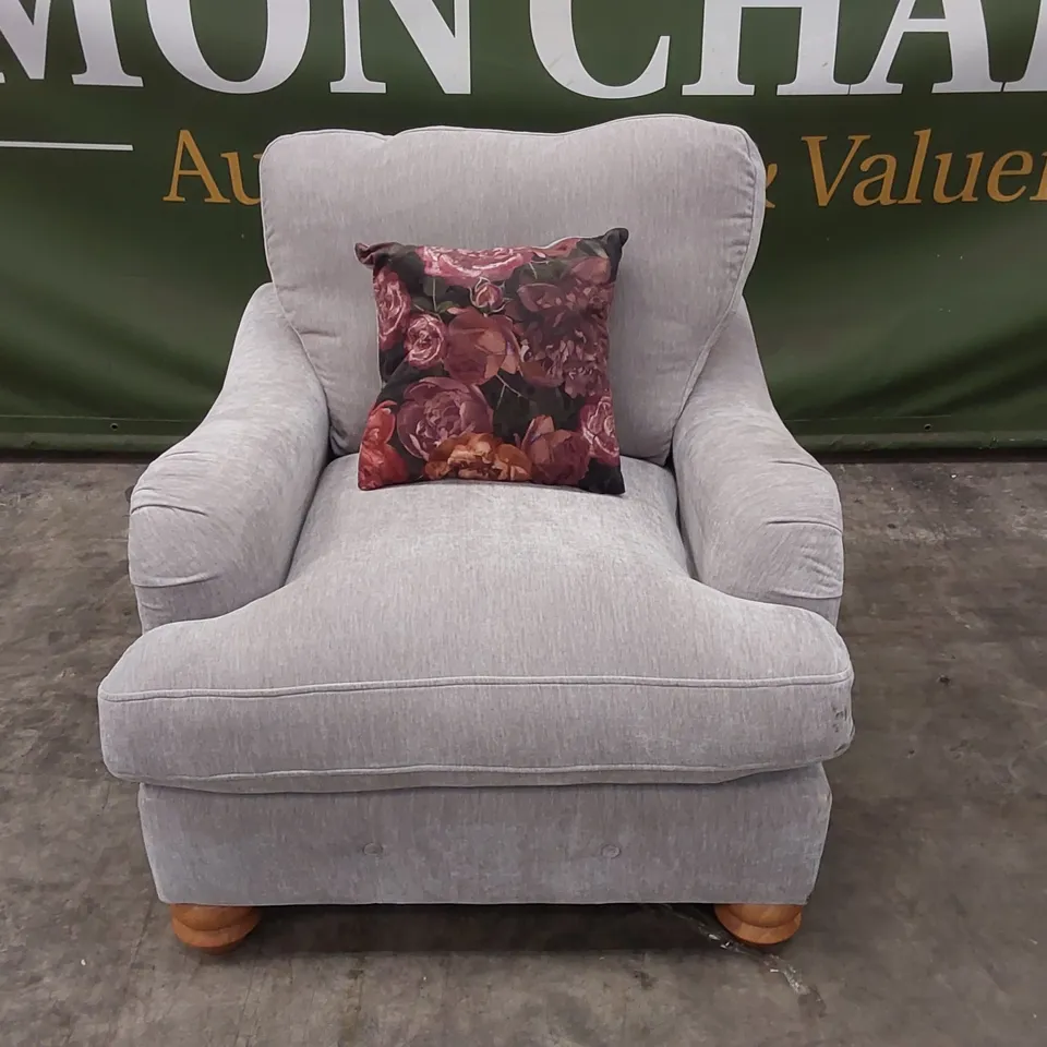 MILLIE FABRIC ARMCHAIR - SILVER RRP £849