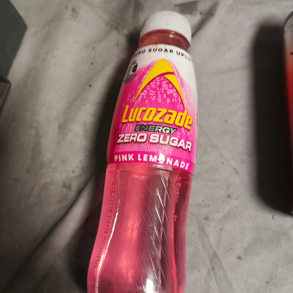 APPROXIMATELY 11 ASSORTED FOOD AND DRINK ITEMS INCLUDING SHIFT CITRUS COLA AND LUCOZADE PINK LEMONADE 