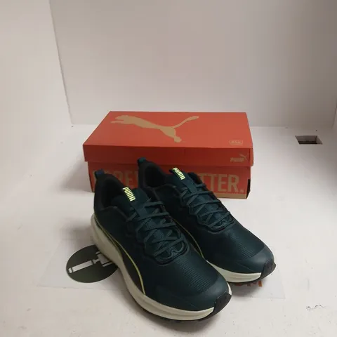 PUMA SKYROCKET LITE TRAIL SHOES - UK 11, GREEN/BLACK