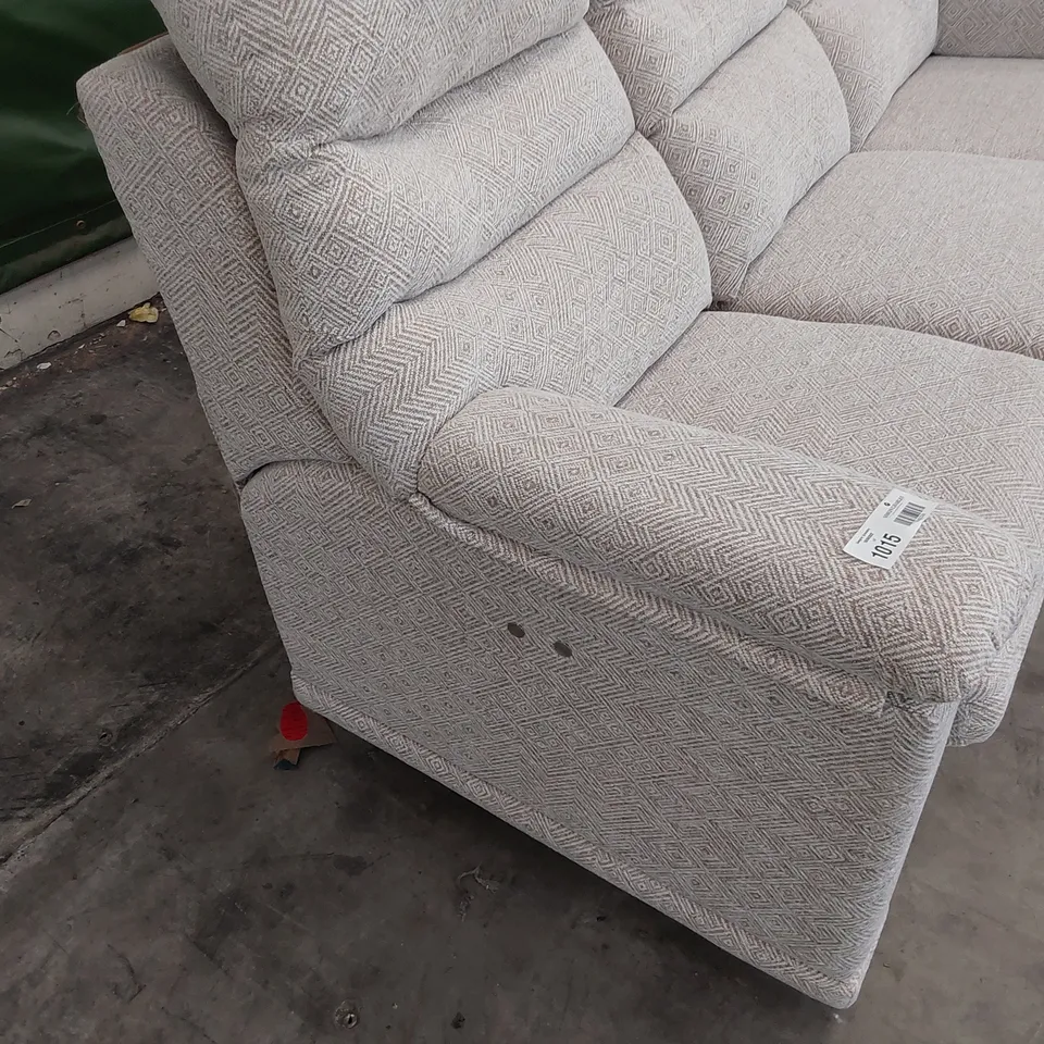 QUALITY BRITISH DESIGNER G PLAN MALVERN POWER RECLINING THREE SEATER SOFA NEBULAR BLUSH FABRIC 