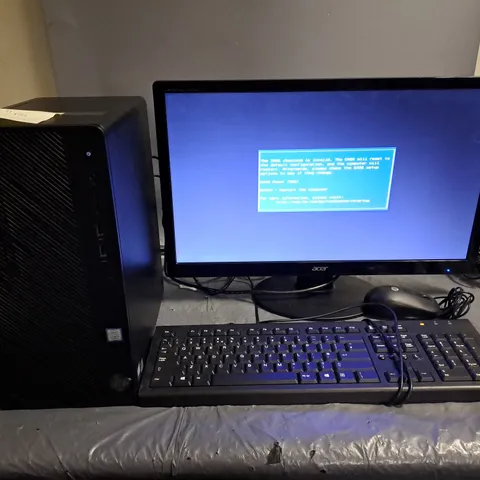 HP 290 G2 INTEL CORE I3 8100 COMPUTER WITH ACER MONITOR, KEYBOARD AND MOUSE