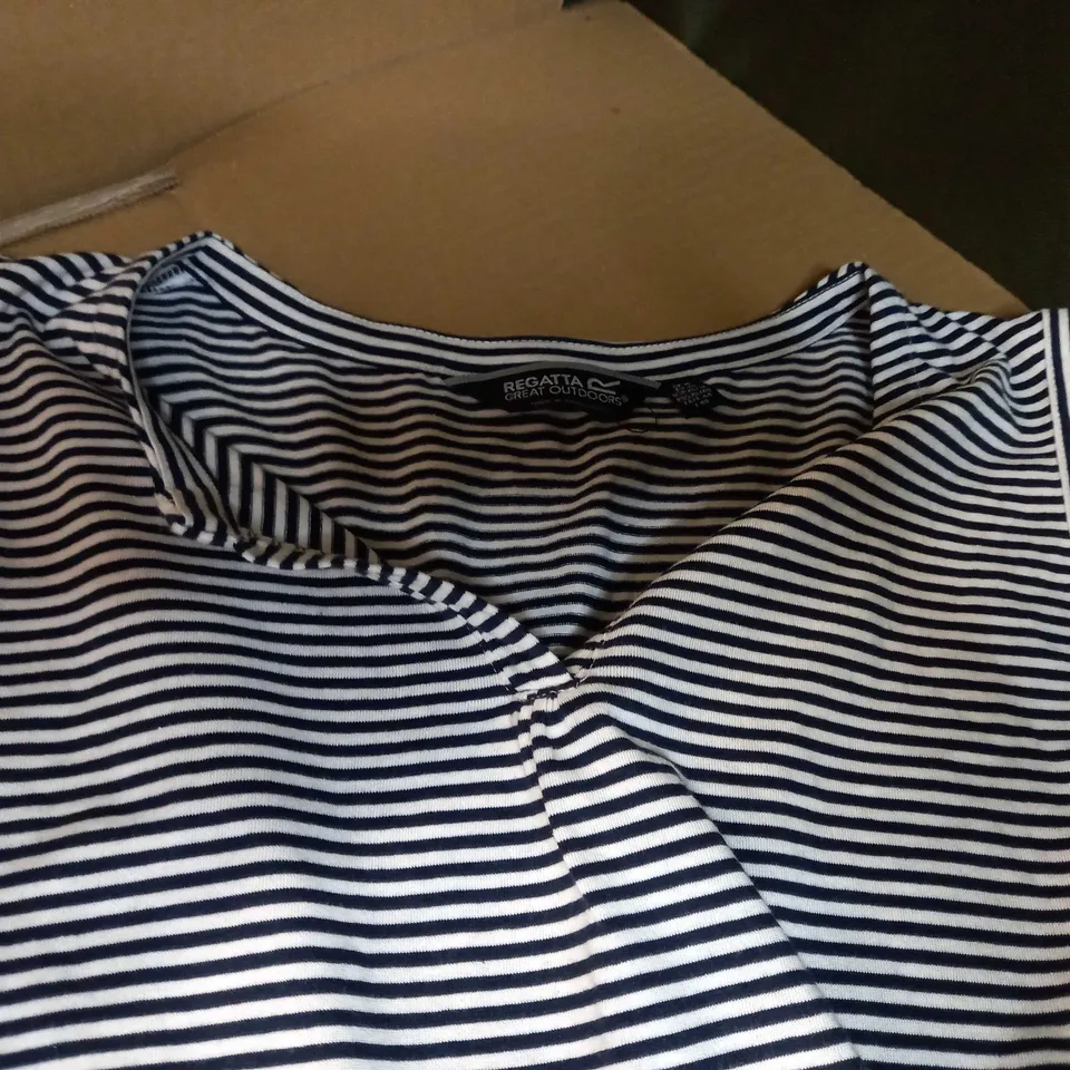 REGATTA NAVY/WHITE STRIPED VEST DRESS - SIZE 16