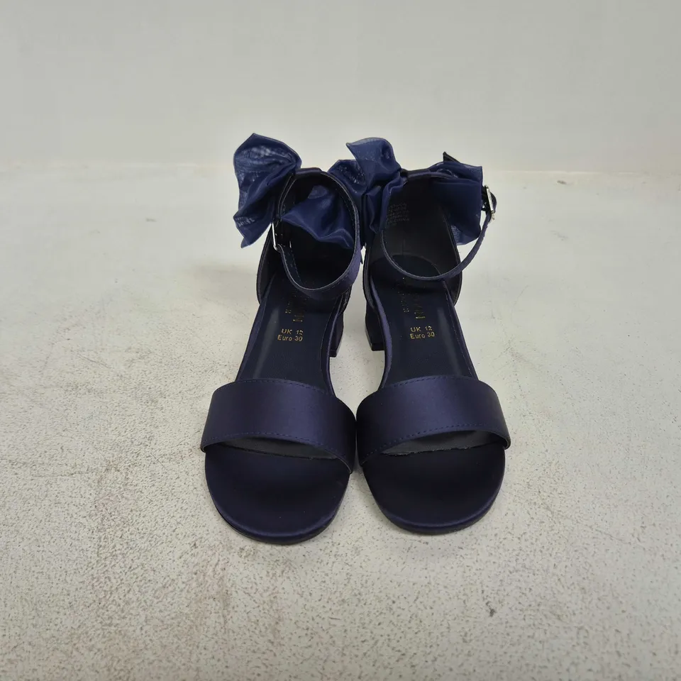 MONSOON BOW 2 PART HEEL IN NAVY - UK 12