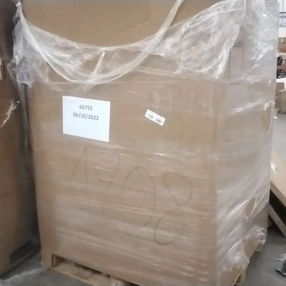 PALLET OF ASSORTED ITEMS INCLUDING LAP DESK, WHITE SEAT CUSHION, FOOT MASSAGER, INFLATABLE FLOAT AND PADDLE, EASEL 