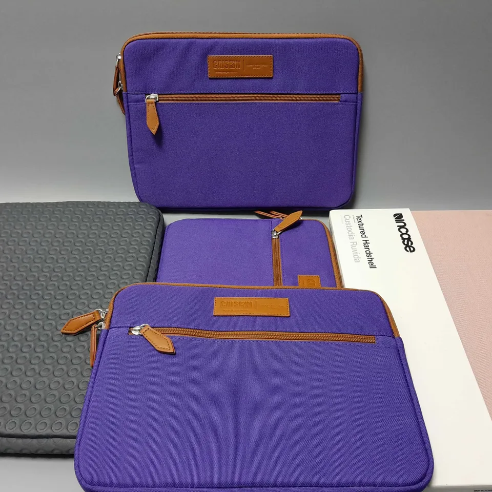 APPROXIMATELY 5 TABLET CASES TO INCLUDE CAISON ZIP UP POUCH CASE, INCASE TEXTURED HARDSHELL CASE, GOJI POUCH CASE