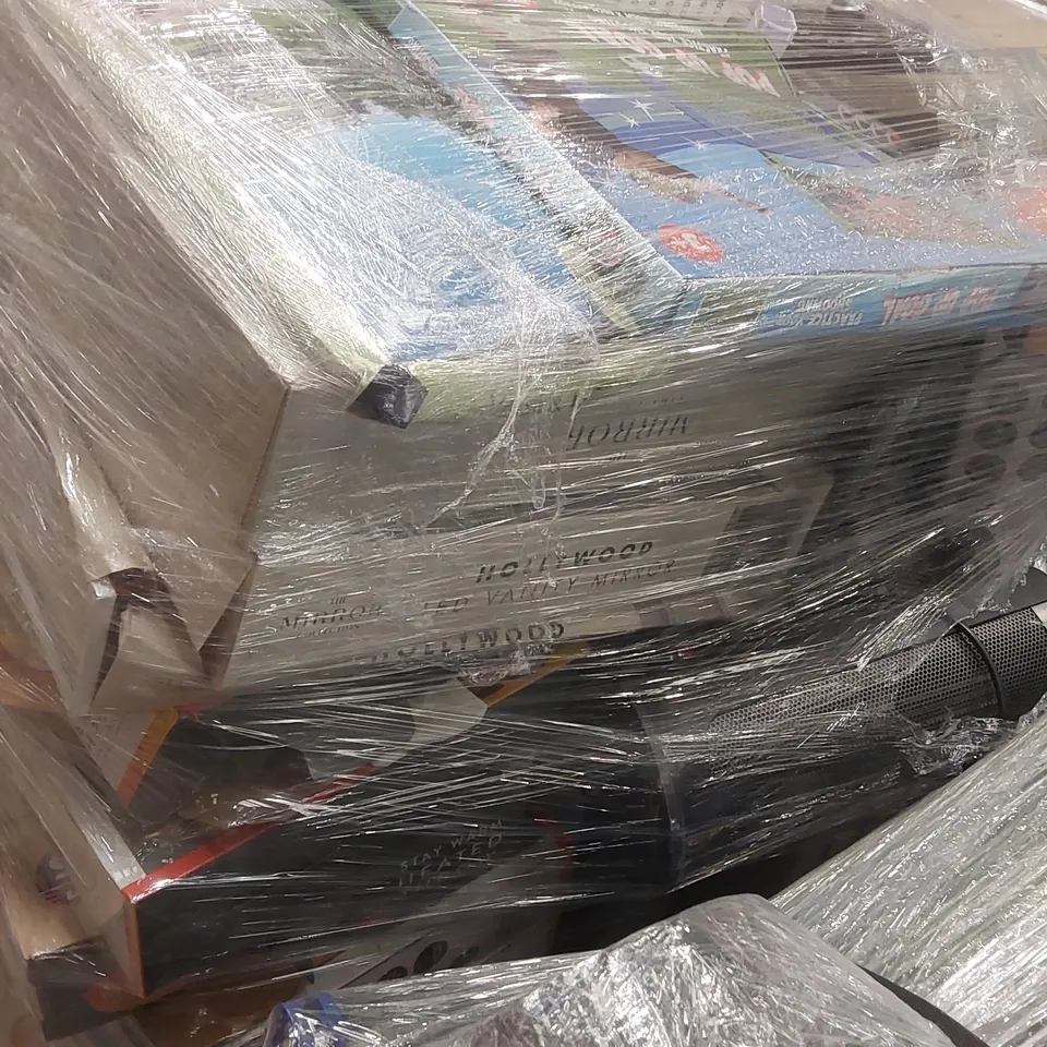PALLET CONTAINING A LARGE ASSORTMENT OF UNCHECKED ELECTRICAL PRODUCTS ECT INCLUDING: DIGITAL SCALES, HEATED THROWS ECT