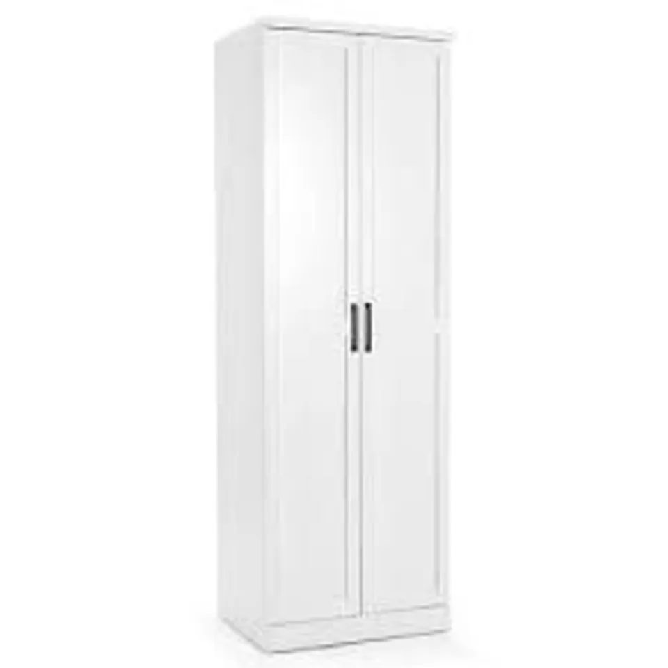 BOXED COSTWAY 70 INCH FREESTANDING STORAGE CABINET WITH 2 DOORS AND 5 SHELVES - WHITE (1 BOX)