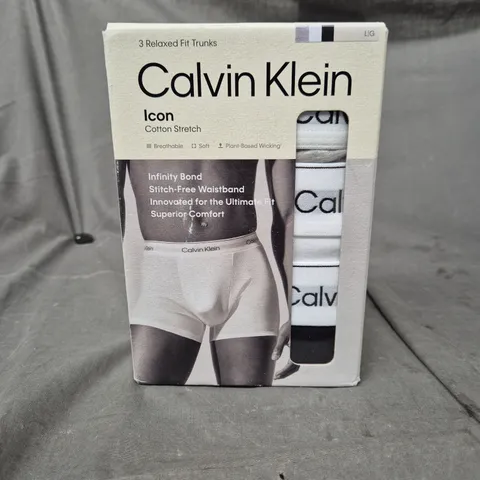 CALVIN KLEIN ICON COTTON STRETCH RELAXED FIT TRUNKS β BOXED, SIZE L