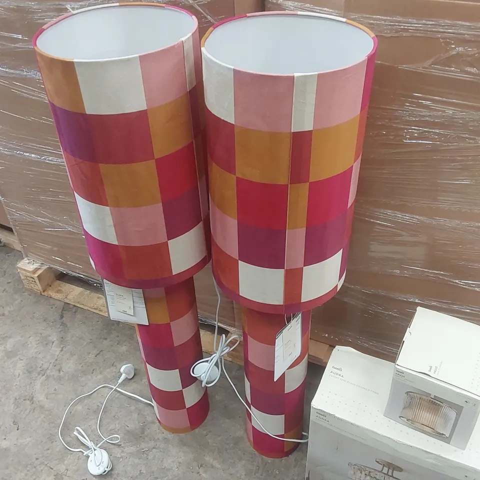 PALLET CONTAINING A VERY LARGE QUANTITY OF ASSORTED DESIGNER LIGHTING PRODUCTS INCLUDING: PHUKET FLOOR LAMP, KRUZE EASY FIT PENDANT, AUDRA SEMI FLUSH CEILING FITTING ECT
