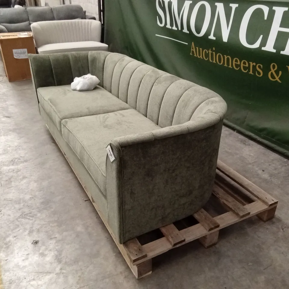 GUILD 3 SEATER FABRIC SOFA - OLIVE RRP £699