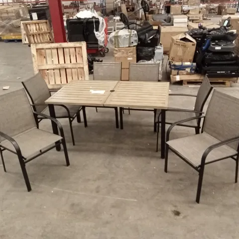 SUTIYA RECTANGULAR 7-PIECE 6-PERSON 162.6cm OUTDOOR DINING SET