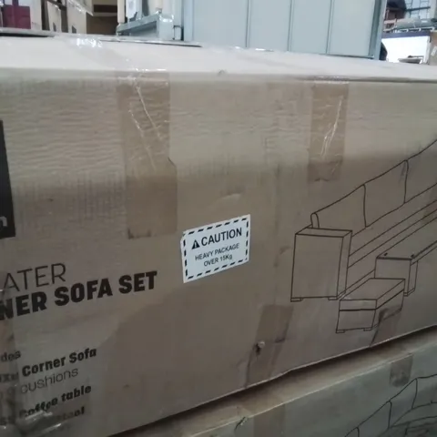 BOXED 8 SEATER CORNER SOFA SET