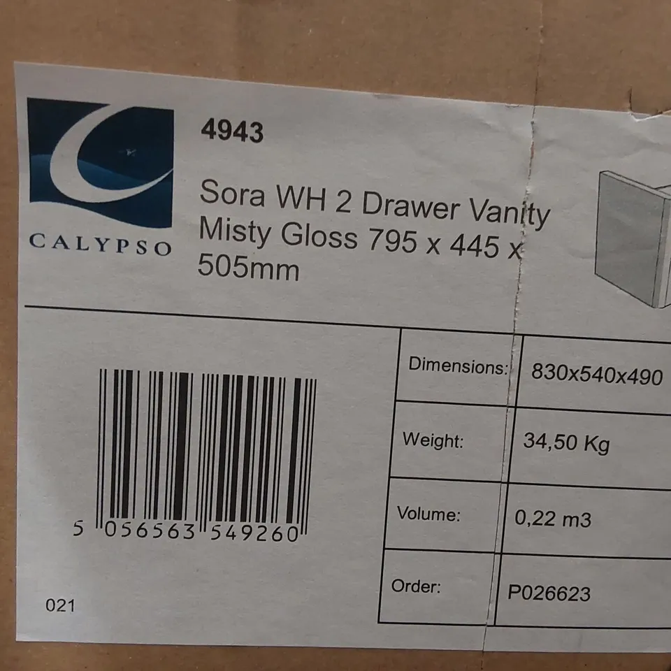 PALLET CONTAINING A LARGE QUANTITY OF BATHROOM FURNITURE PARTS INCLUDING: CALYPSO VANITY CARCASSES ECT