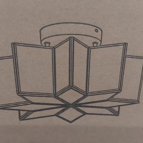 BRAND NEW BOXED GEOMETRIC CEILING LIGHT - BLACK