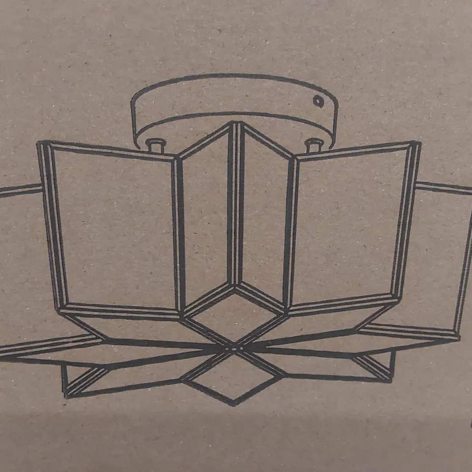 BRAND NEW BOXED GEOMETRIC CEILING LIGHT - BLACK