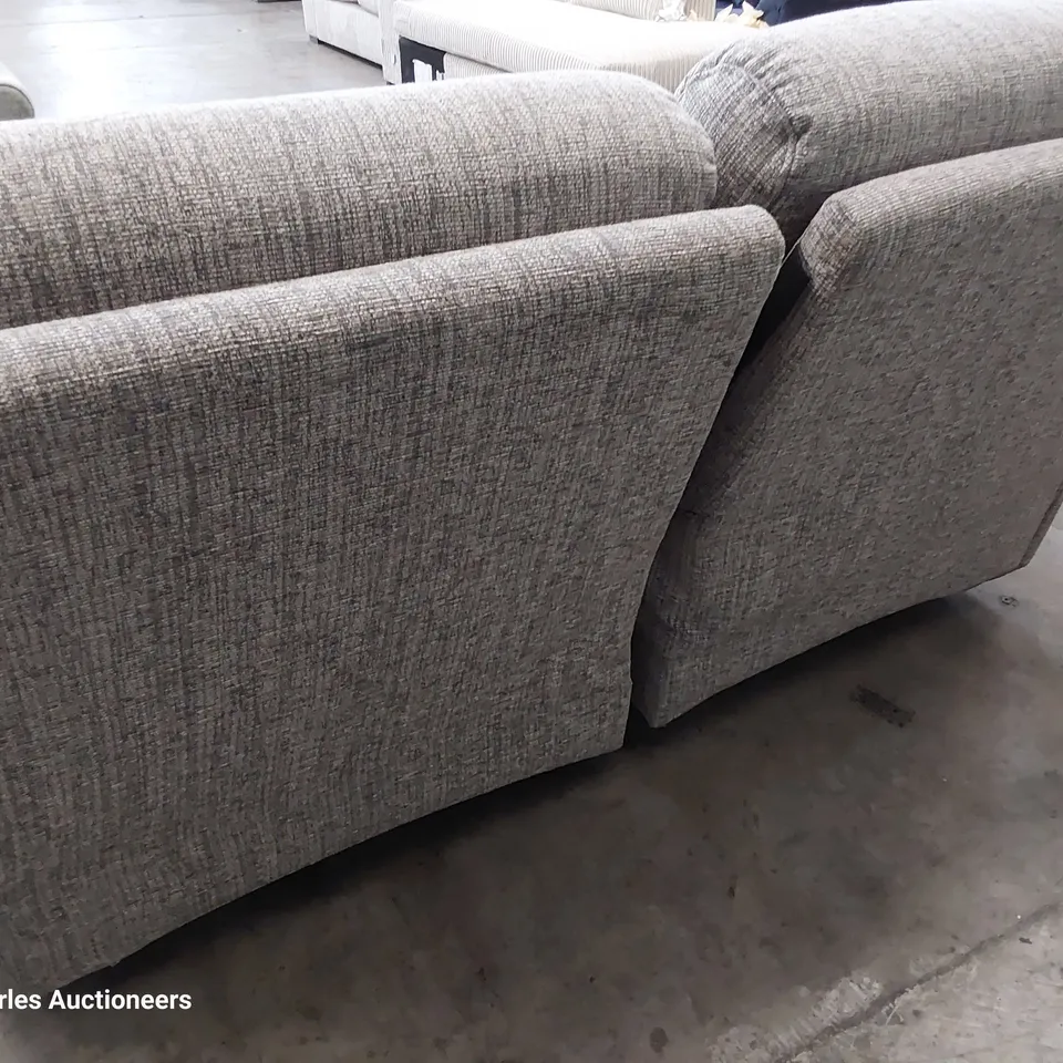 QUALITY BRITISH DESIGNER G PLAN STRATFORD MANUAL RECLINING TWO SEATER SOFA COPPICE ASH FABRIC 