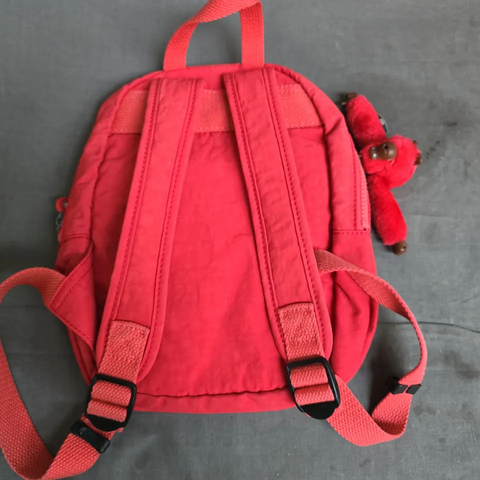 KIPLING RED MINI BACKPACK WITH KEY CHAIN