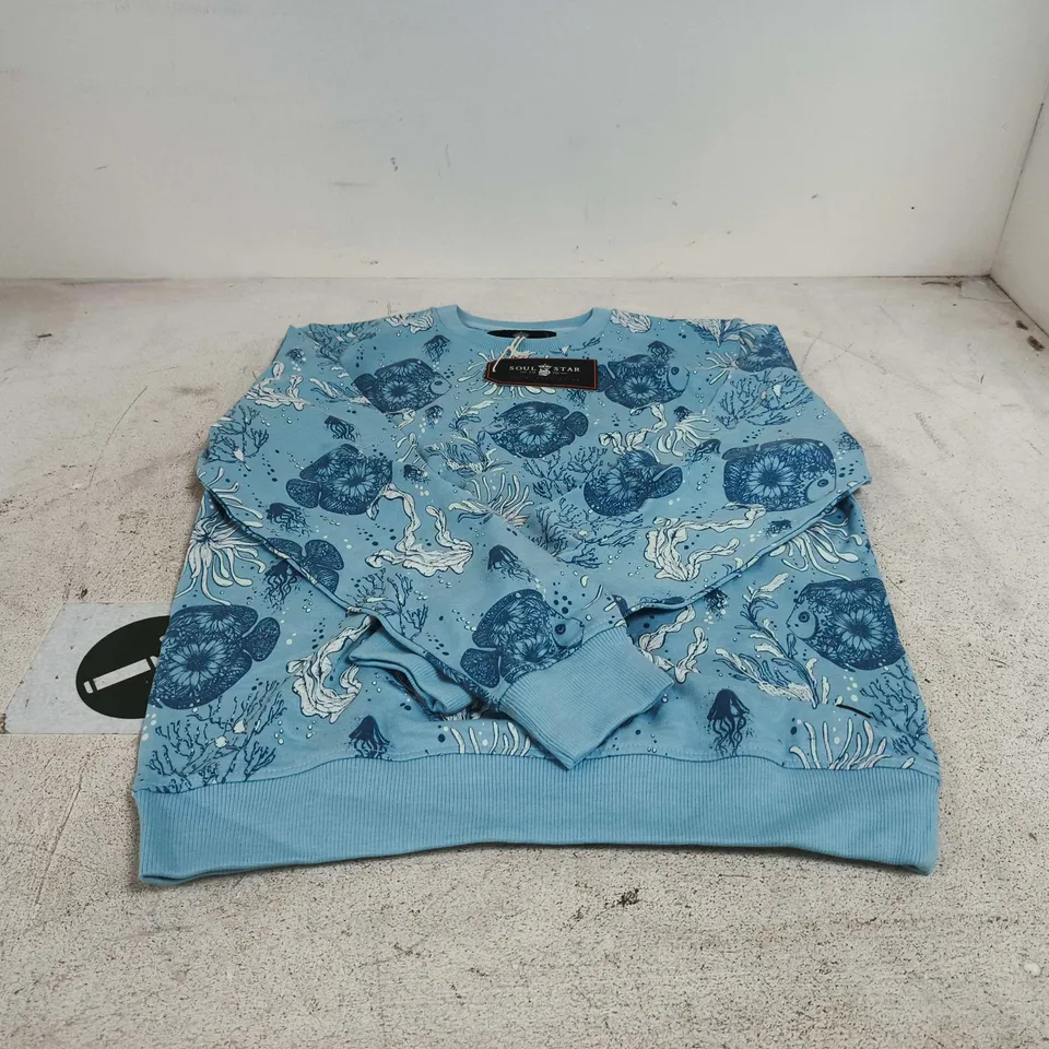 SOUL STAR BLUE SWEATSHIRT MEDIUM TAGGED