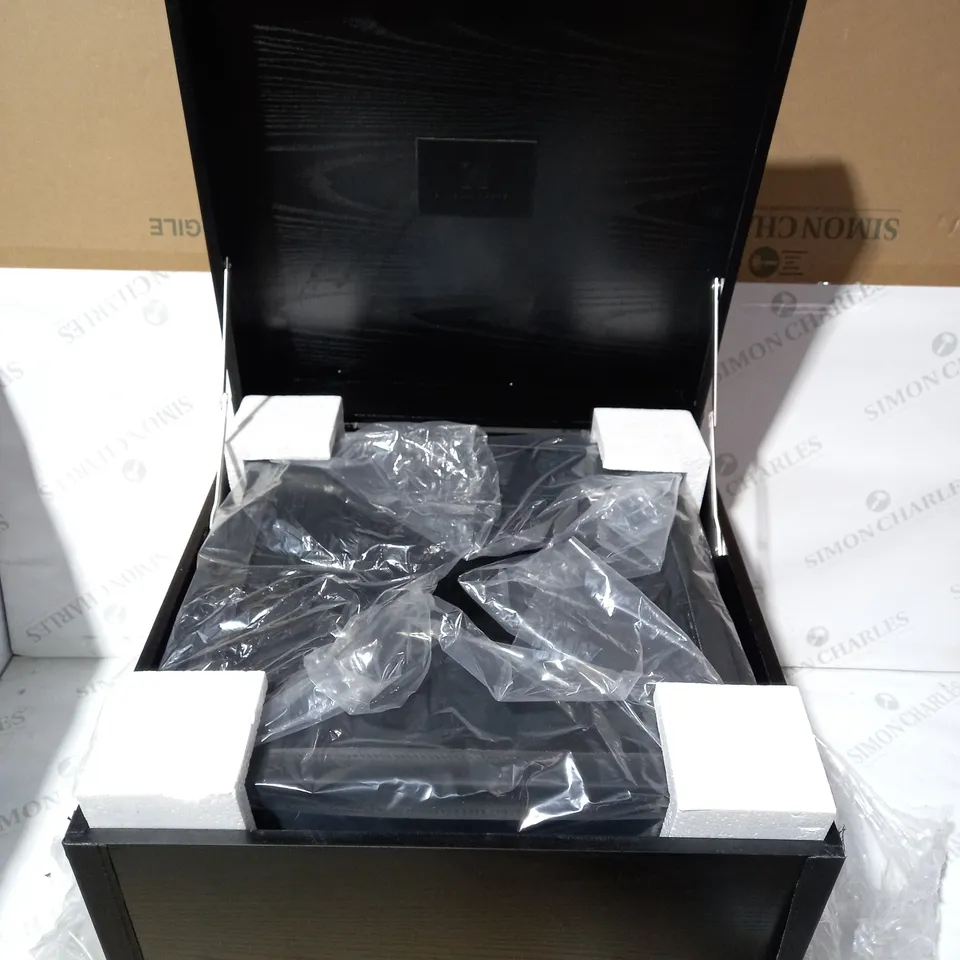 KELLY HOPPEN SET OF NESTING STORAGE BOXES - BLACK