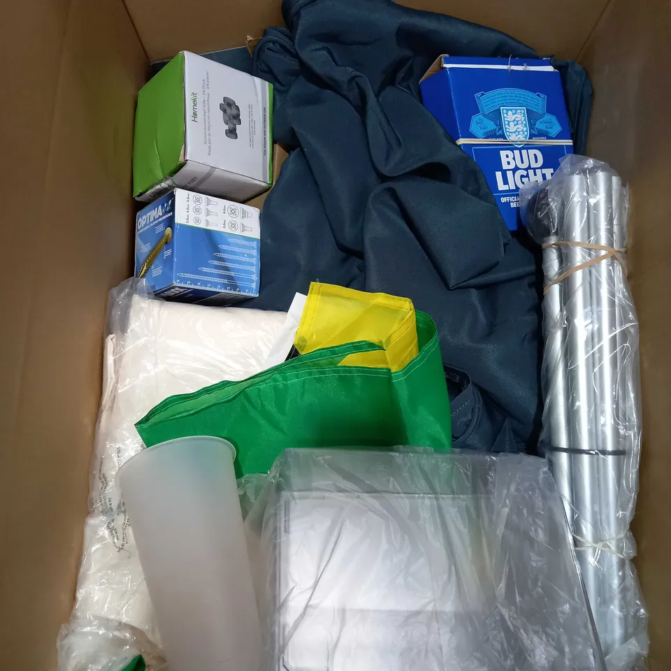 LARGE BOX OF ASSORTED HOUSEHOLD ITEMS 