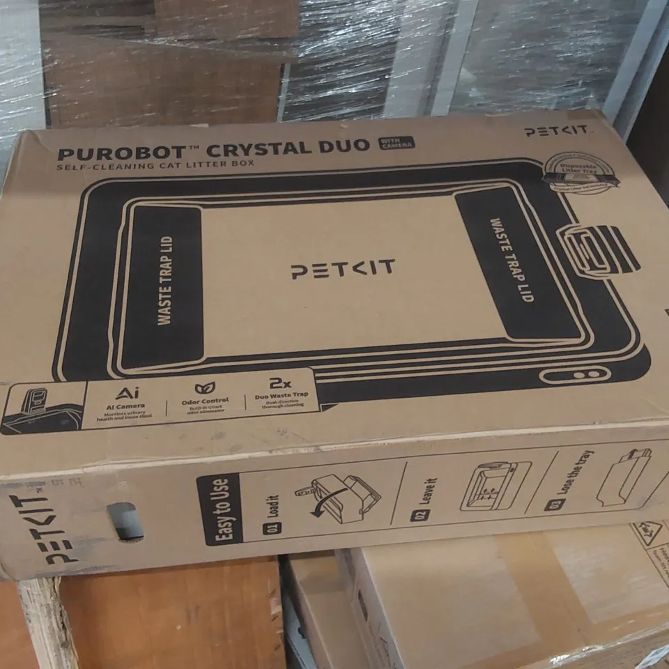 PALLET CONTAINING A LARGE QUANTITY OF ASSORTED ITEMS INCLUDING: MERACH EXERCISE BIKES, PUROBOT SELF-CLEANING CAT LITTER BOX ECT