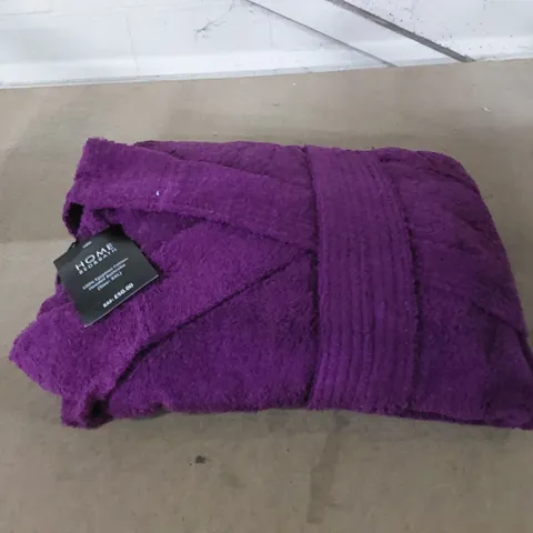 BAGGED WALMOOR UNISEX BATHROBE WITH HOOD - PURPLE// SIZE: XXL