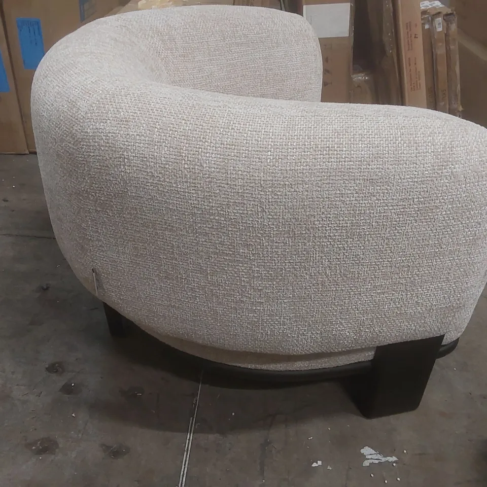 DANETTI FLORENCE NATURAL FABRIC WITH DARK WOOD ARMCHAIR RRP £729
