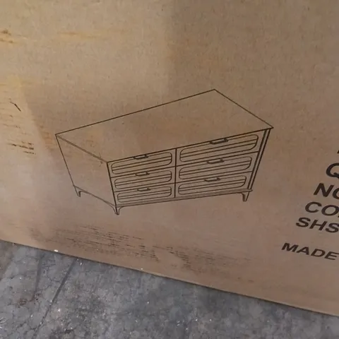 BOXED 3+3 DRAWER CHEST - KALE GREEN