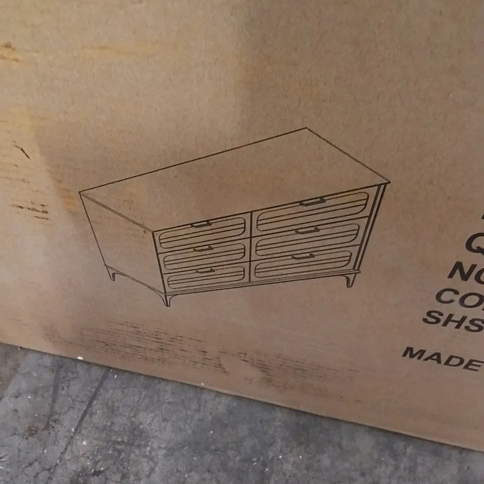 BOXED 3+3 DRAWER CHEST - KALE GREEN