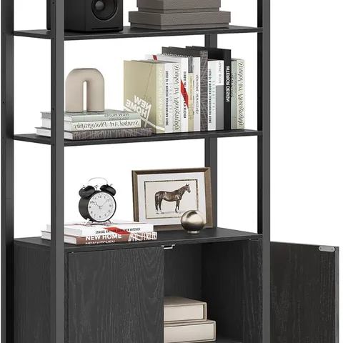 BOXED VASAGLE 6-TIER BOOKCASE, TALL BOOKSHELF WITH DOOR