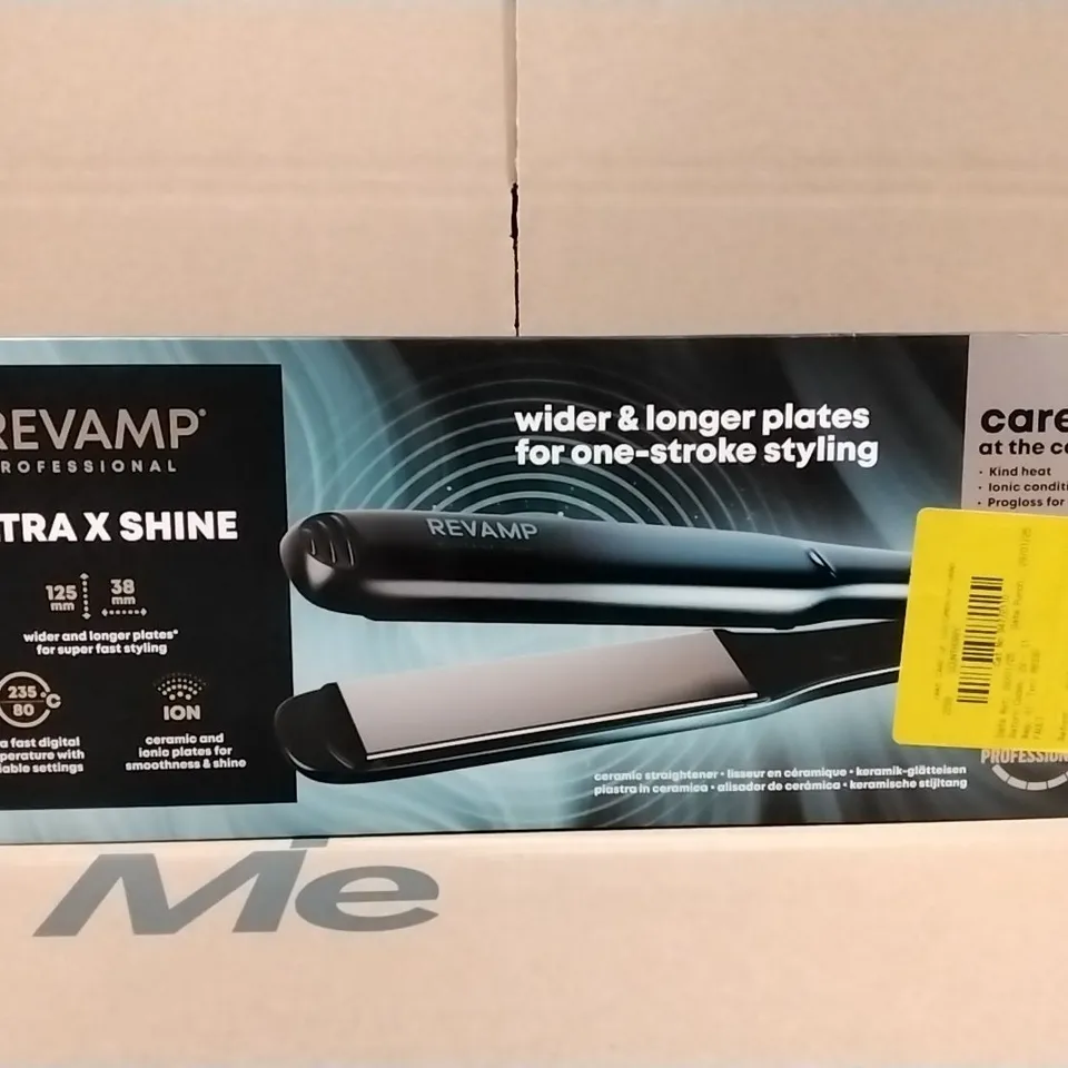 BOXED REVAMP PROFESSIONAL ULTRA X SHINE CERAMIC STRAIGHTENER