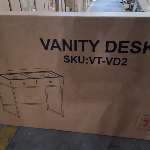 BOXED VANITY DESK WITH 2 DRAWERS (1 BOX)