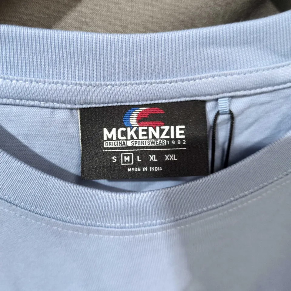 MCKENZIE ORIGINAL SPORTSWEAR T-SHIRT – LIGHT BLUE (MEN'S) SIZE M 
