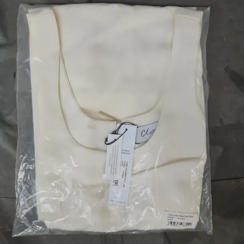 BAGGED CLOSET LONDON MIDAXI PENCIL DRESS IN IVORY SIZE UK 8