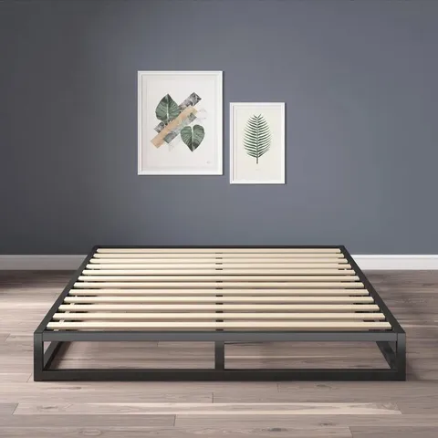 BOXED DEKKER MINIMAL METAL BED FRAME - 15CM HIGH - SIZE UNSPECIFIED 