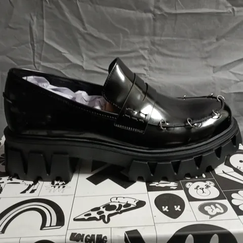 BOXED PAIR OF KOI GENSAI MENS CYBER PUNK LOAFERS IN BLACK - UK 9
