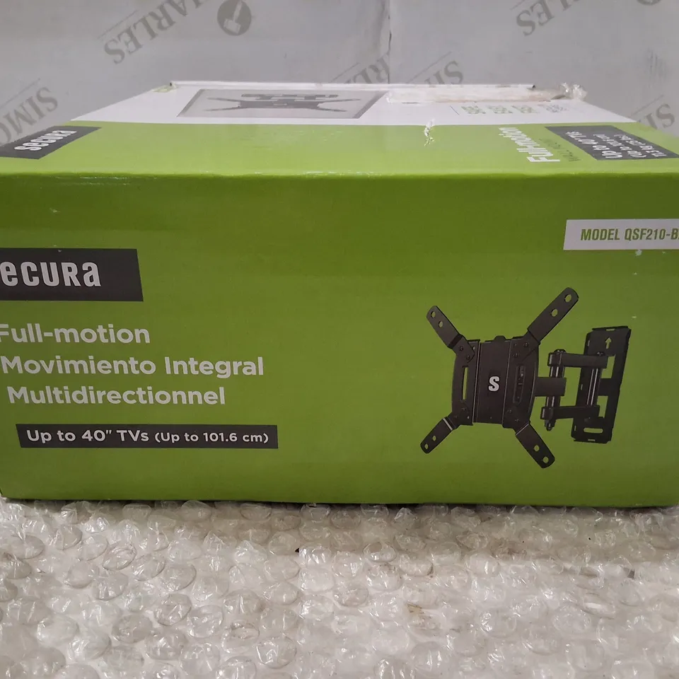 BOXED SECURA FULL-MOTION TV WALL MOUNT FOR UP TO 40" TVS – MODEL QSF210-B2